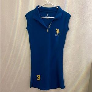US Polo Assn Blue Sleeveless Polo Dress